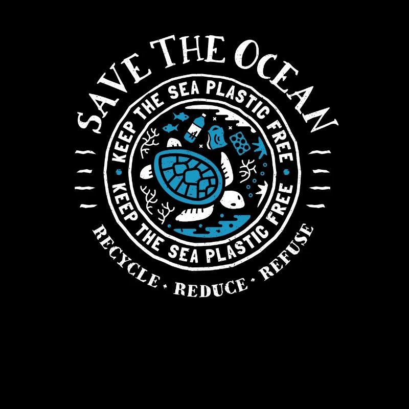 Save The Ocean Keep The Sea Plastic Free - Turtle