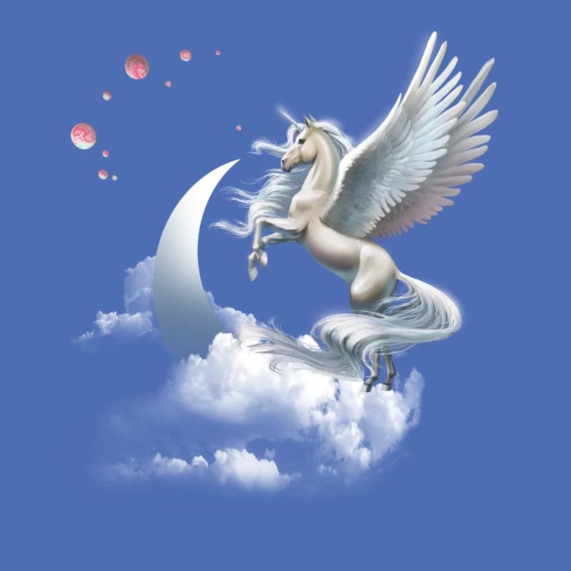 Einhorn oder Pegasus Fliegendes Pferd
