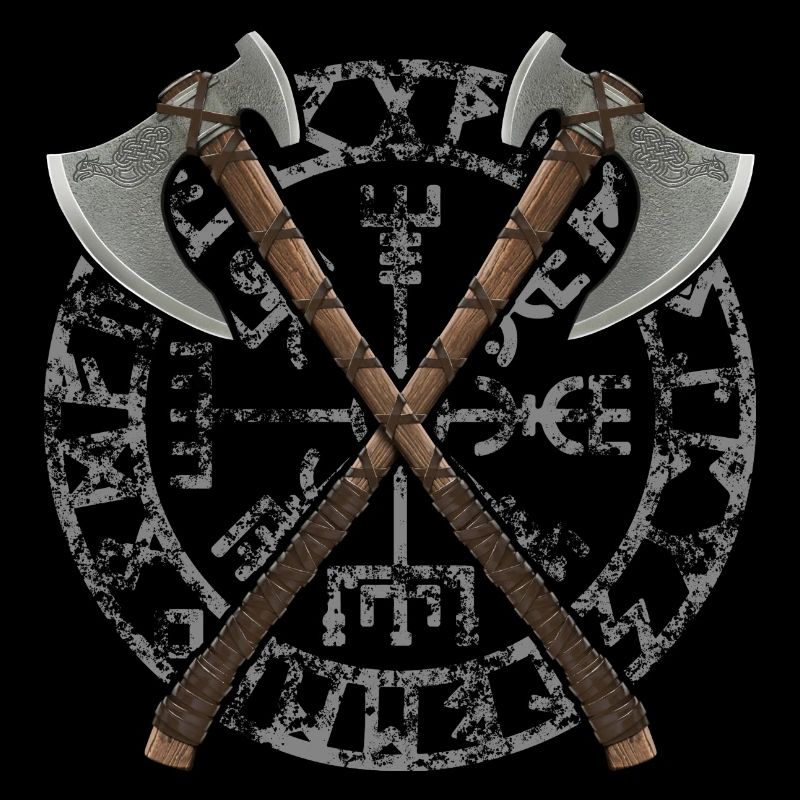 Wikinger Äxte (grau)