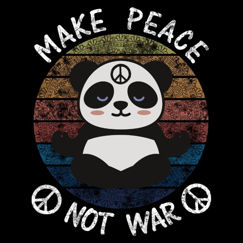 Hippie panda peace not war