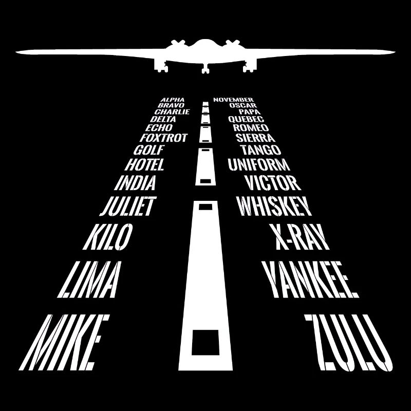 Pilote de bombardier B2 volant Alphabet phonétique La