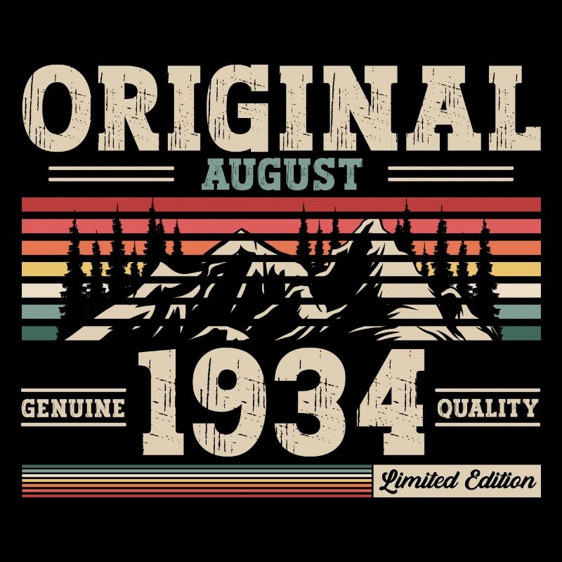 90th Birthday Original August 1934 Born 1934
