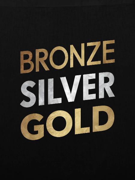 Bronze Silber Gold