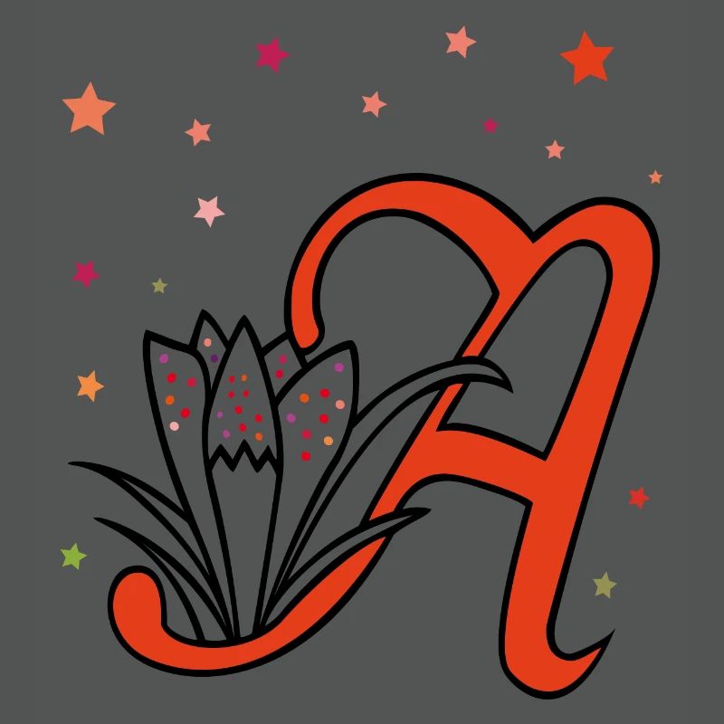 Buchstabe, Initiale, Blume