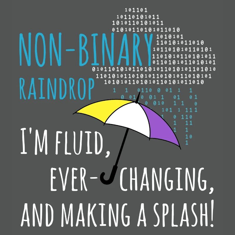 Non-binary raindrops non-binary PRIDE LGBT