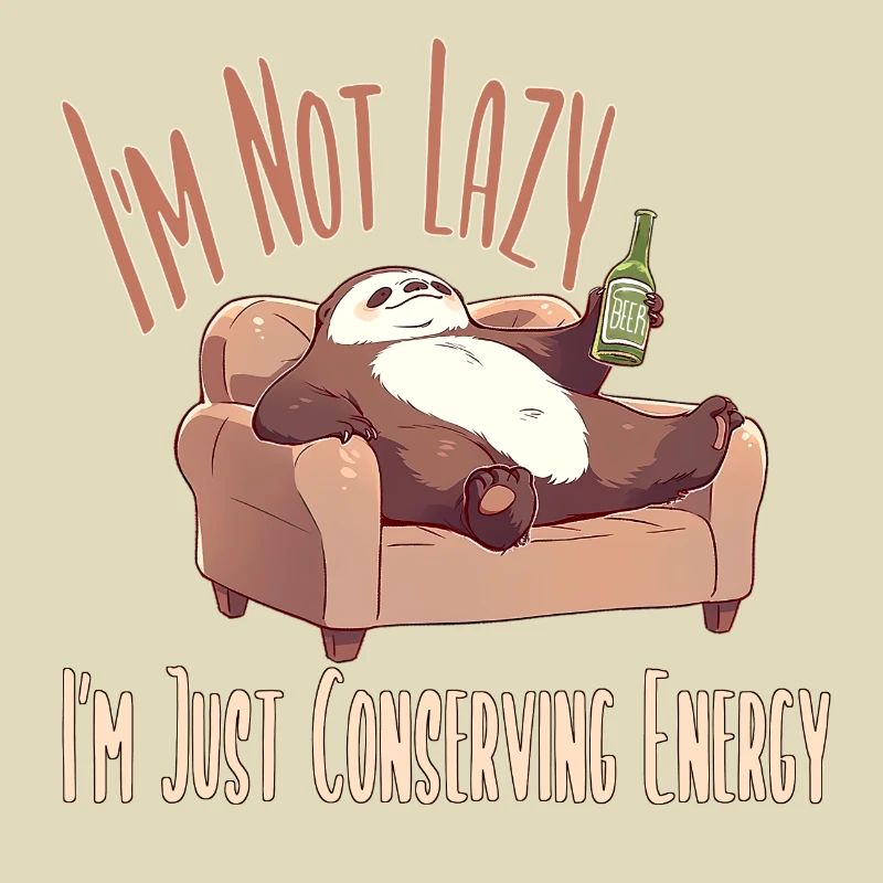 A sloth laying on a couch, drinking beer with the