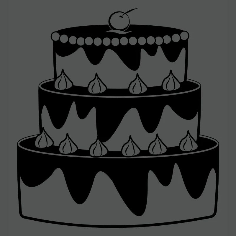 Birthday cake shadow image