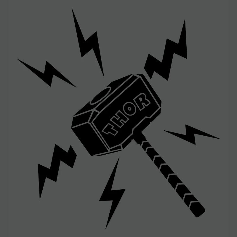 Thor-Hammer mit Text THOR