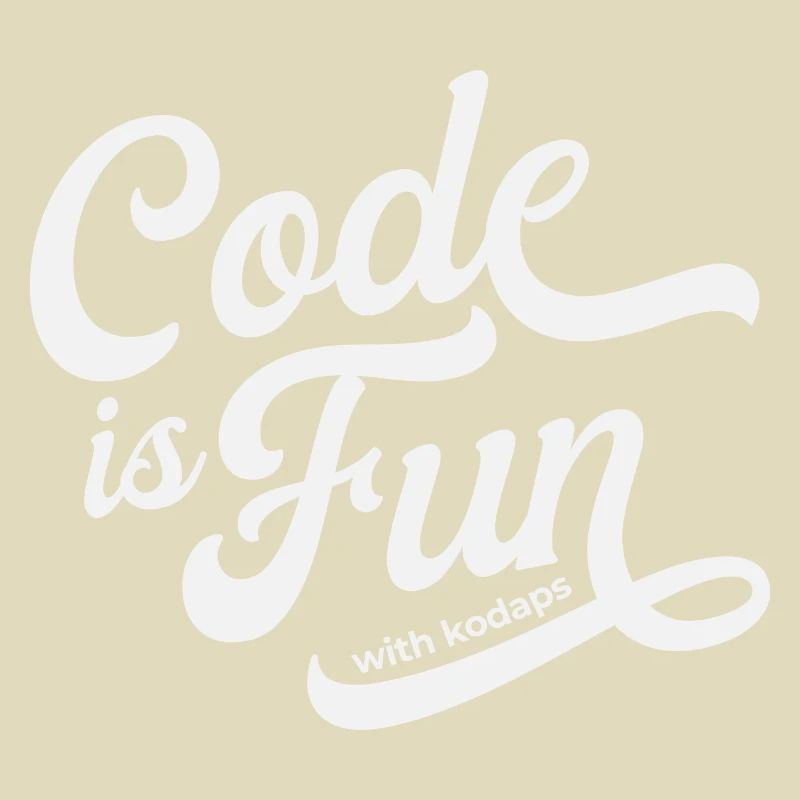 Code Is Fun with kodaps white design