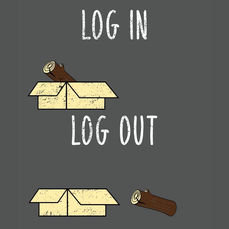 Computer Science Joke Log In Log Out Nerd Office Gift