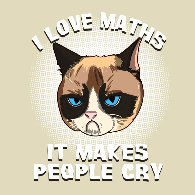 Chat Chat Prof de maths Chat Grumpy Mathe Gesche