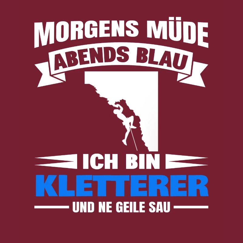 Morgens Müde Abends Blau Kletterer