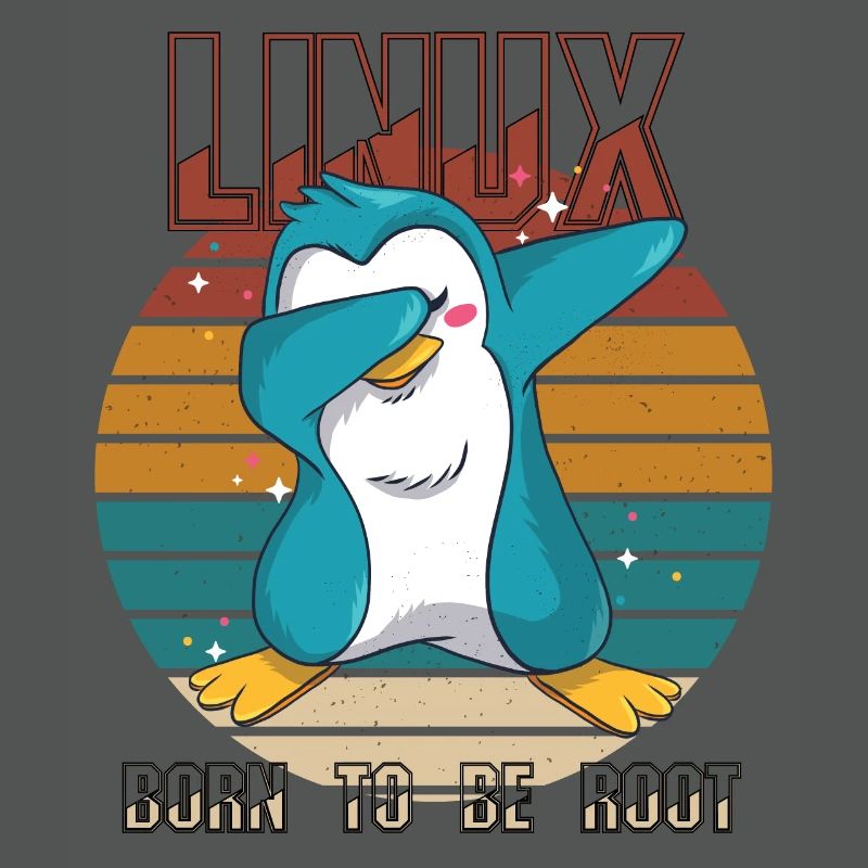 Geek Born To Be Root Linux Penguin Nerd Programmer