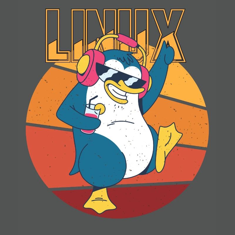 Party Linux Root Cool Penguin Nerd Game Programmer