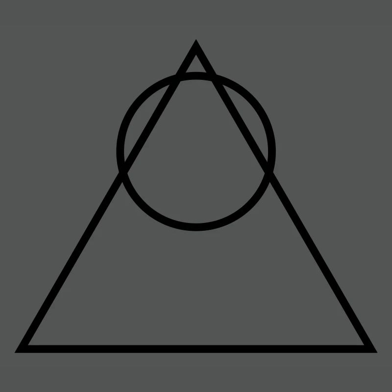 Triangle avec pyramide circulaire