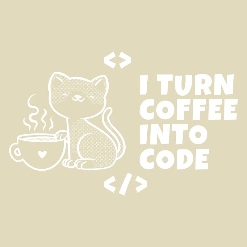 I turn coffee into code Programmierer Entwickler