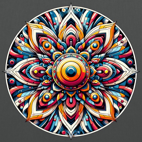 Kunterli - Farbenfrohes Mandala-Kunstwerk - Stoffbeutel