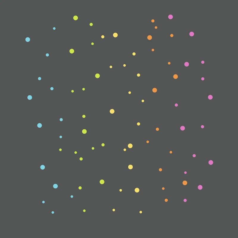 Rainbow dots pattern gift idea