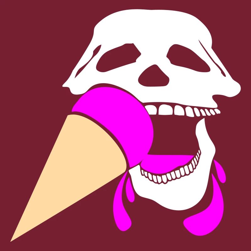 Totenkopf mit Eis