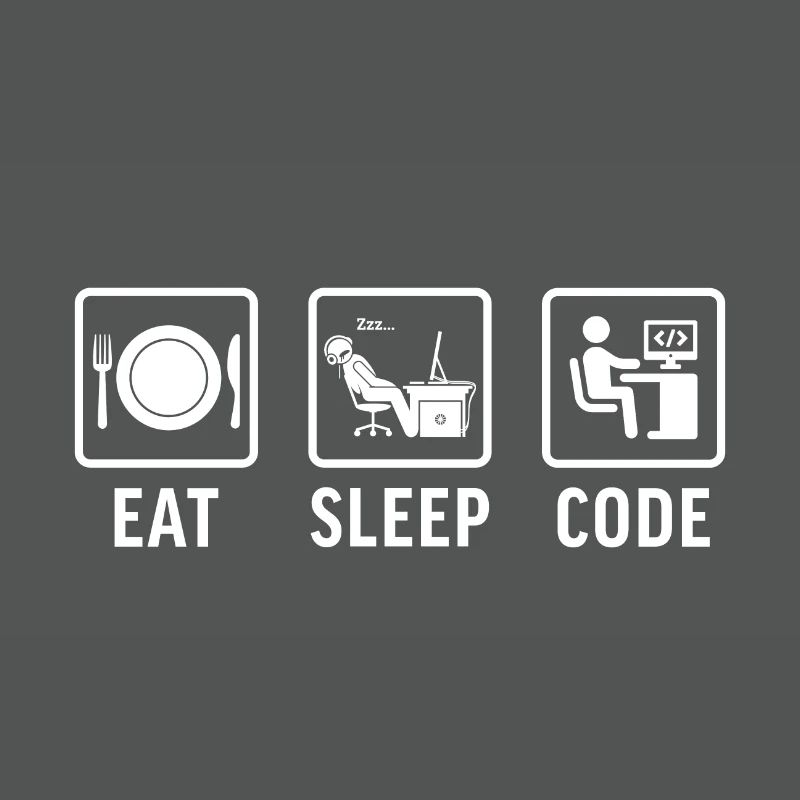 drôle de programmeur de t-shirt manger du code du sommeil