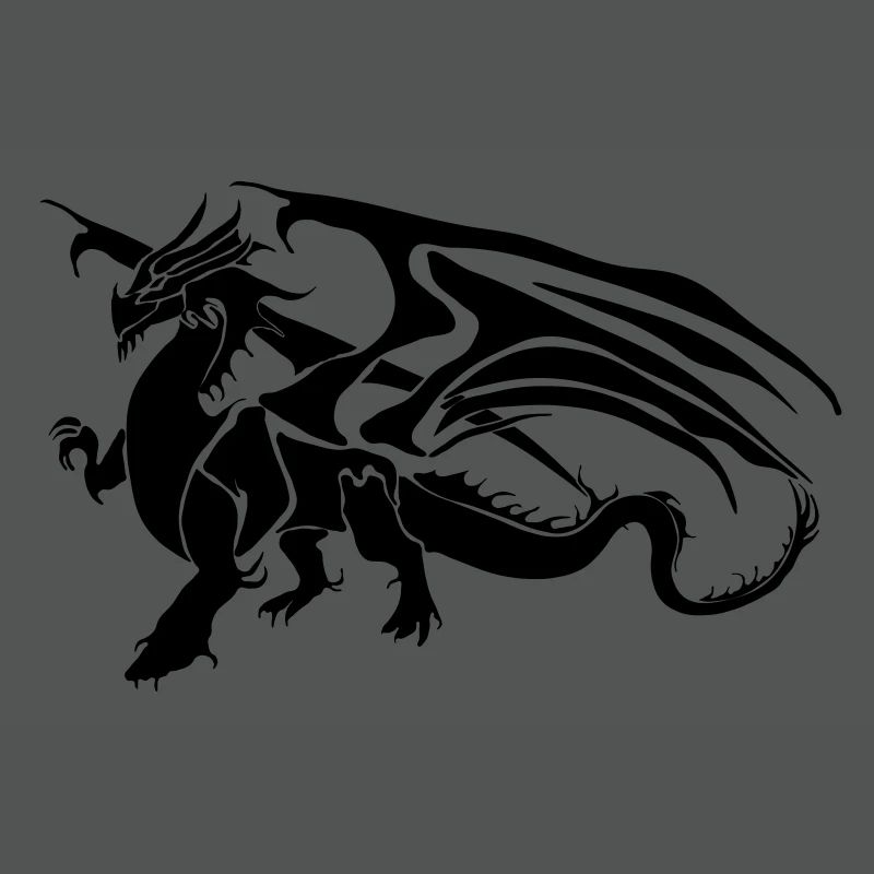 Drache am Boden