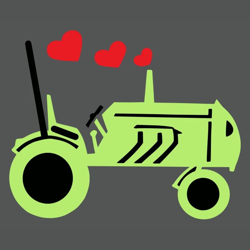 Traktor Oldtimer mit Herzen