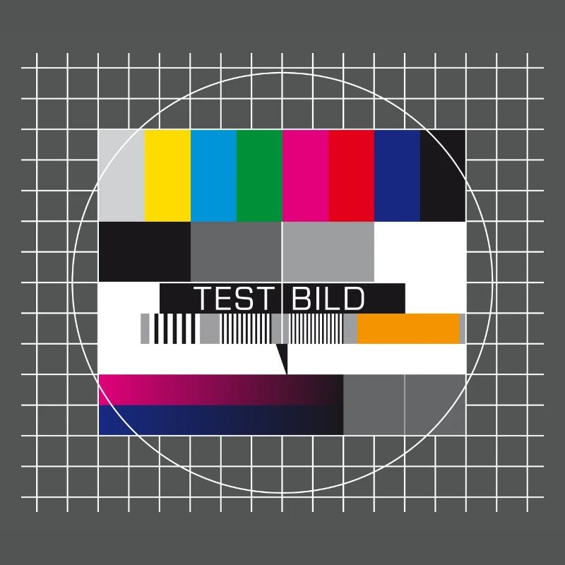 Test image television screen broadcast closing display