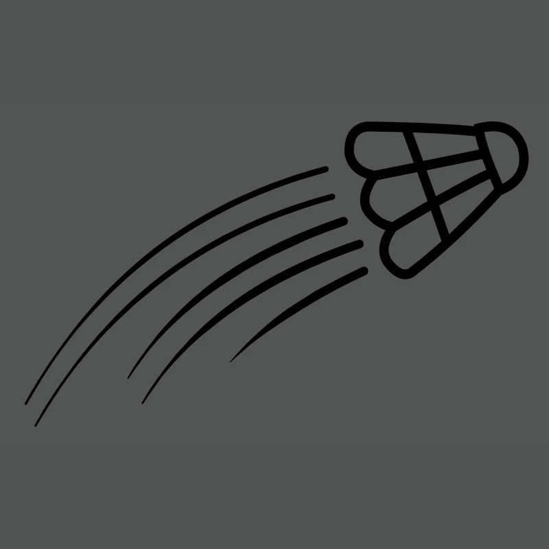Badminton einfaches Shuttle-Logo