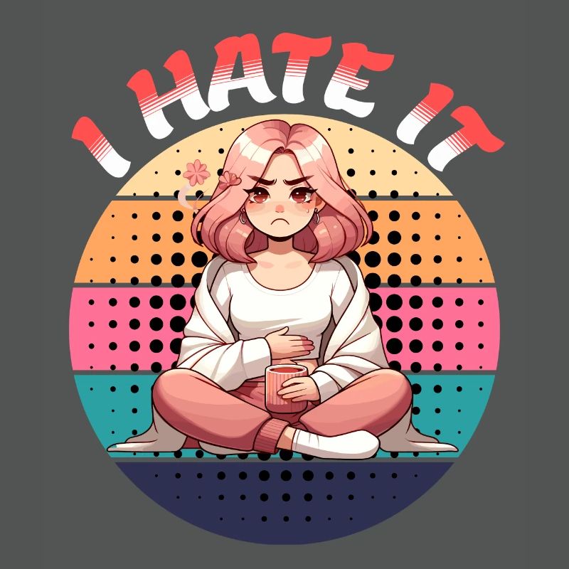 Periode Menstruation I Hate It Statement