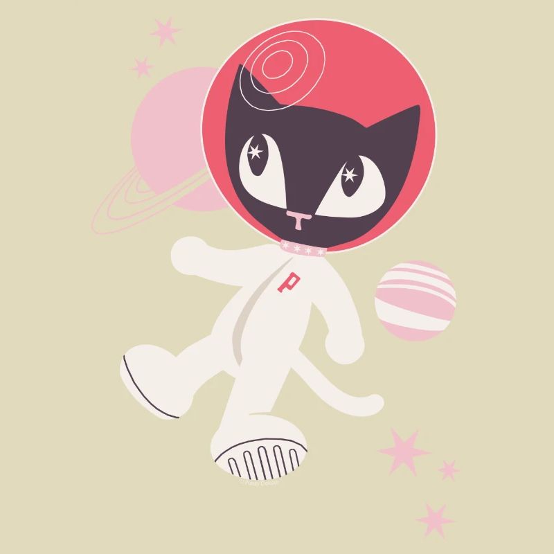 Pussy Deluxe Chat Astronaute Dans L'espace