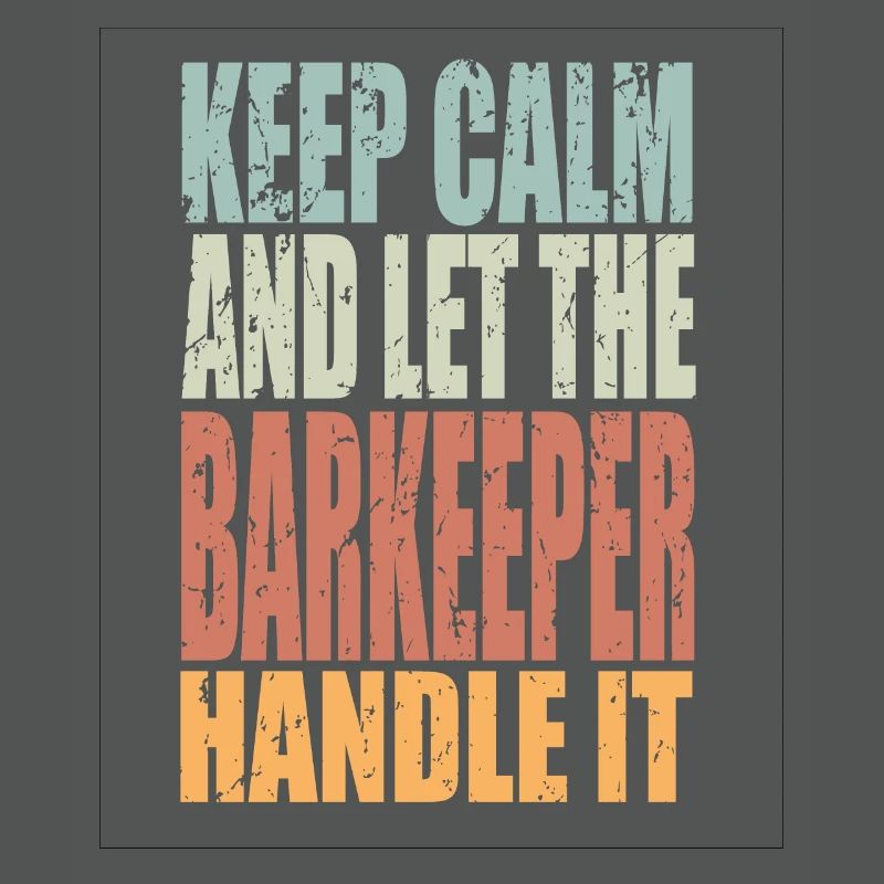 Keep Calm Bartender Saying Bartender Gift