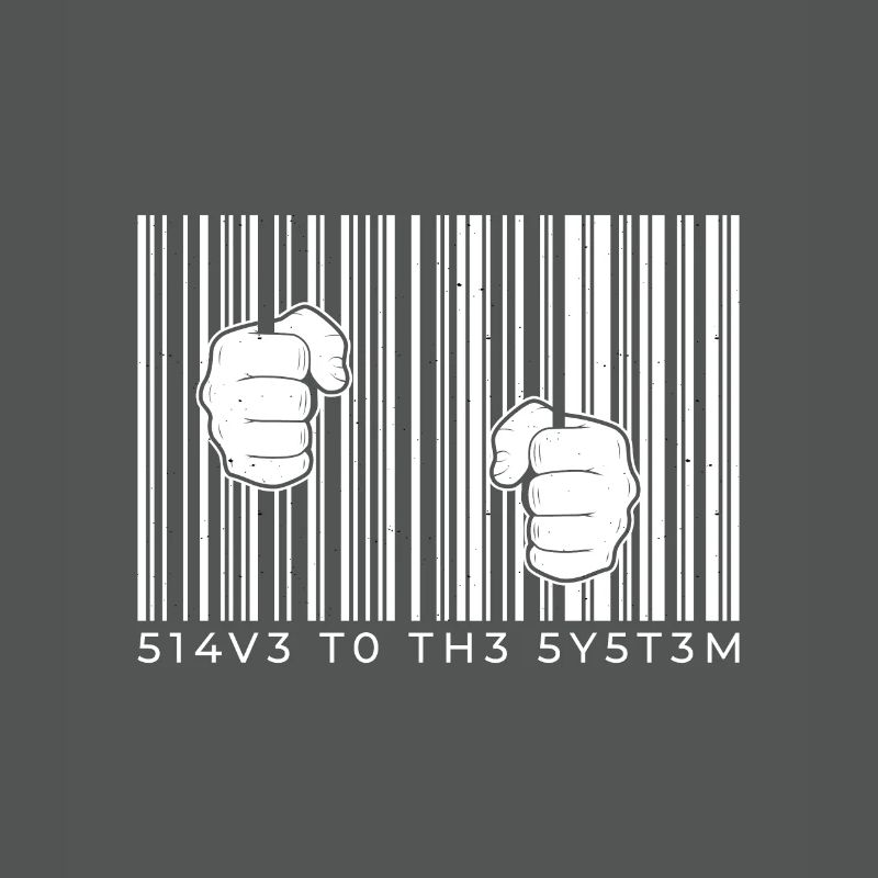 Barcode bars with hands cool design jail