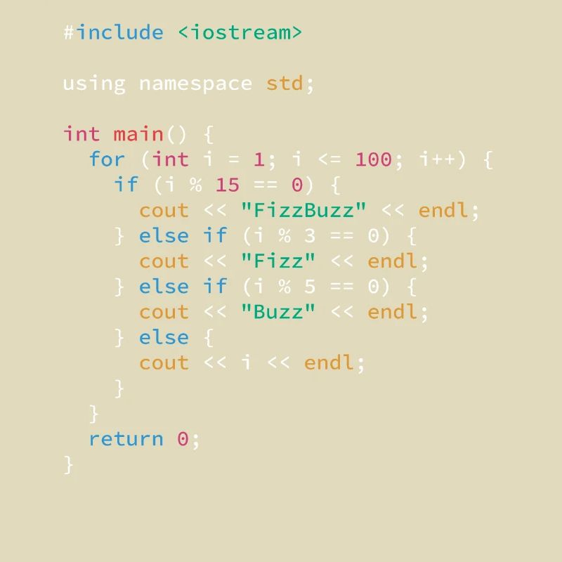 FizzBuzz algorithm c programming language