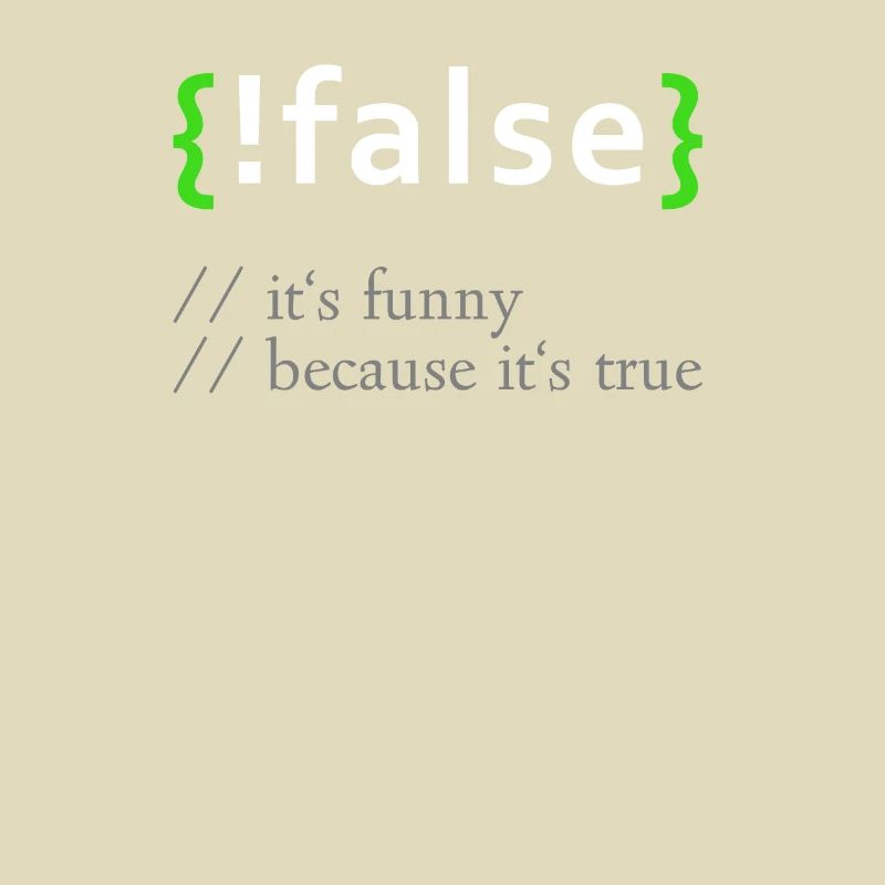 ! False - Lustige Codierung Programmierer Computerprogramm