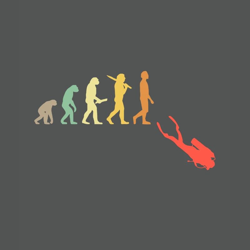 Retro Diving Evolution Geschenk