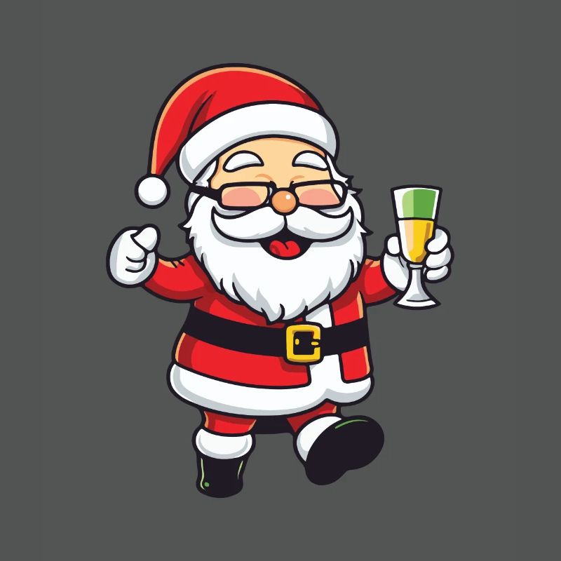 Weihnachtsmann Drinking Comic Weihnachten