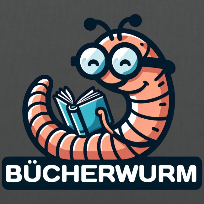 Bücherwurm (Lectorius bibliophagus) liest gerne