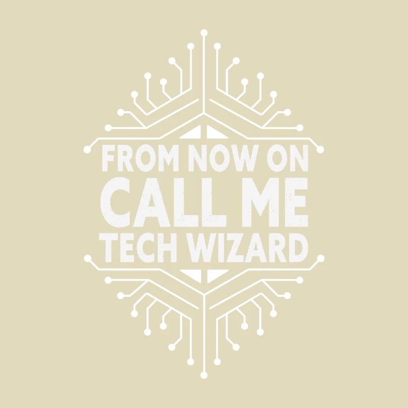 Appelez-moi Tech Wizard Drôle d’ordinateur de support informatique