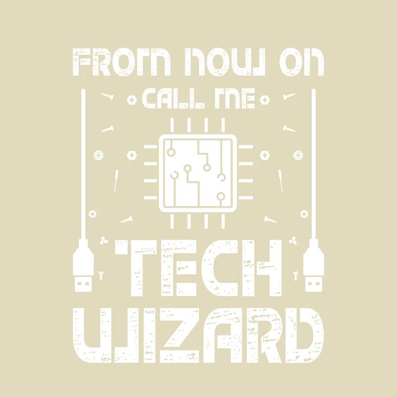 Call Me Tech Wizard Funny IT Support Computer
