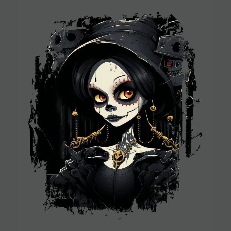 Süßes Gothic-Mädchen