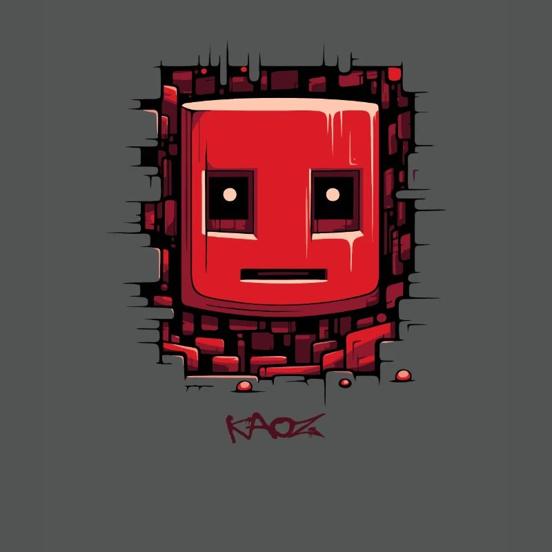 Cracked Surface: Robot Face