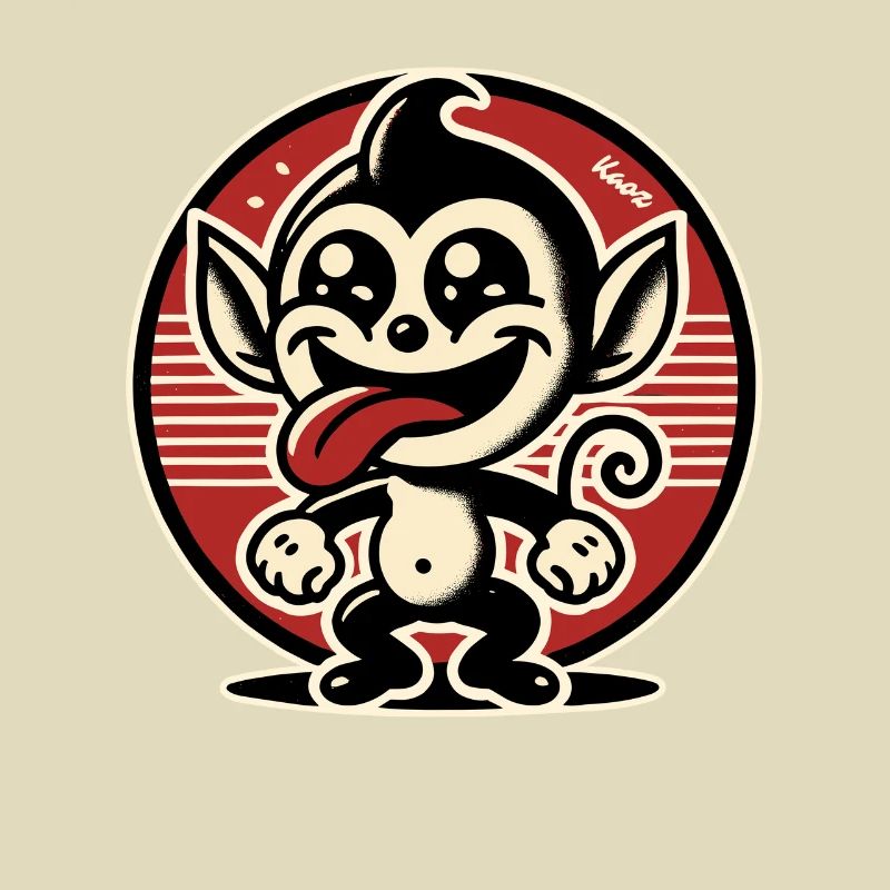 Cheerful little rascal monkey