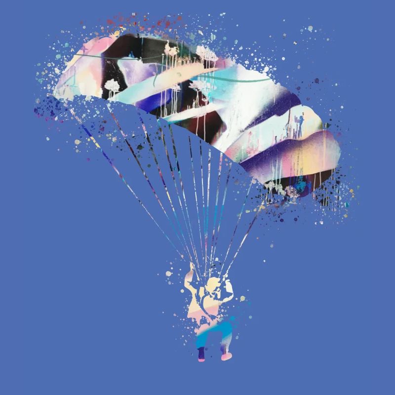 fallschirm,fallschirmfliegen,graffiti,gleitschirm