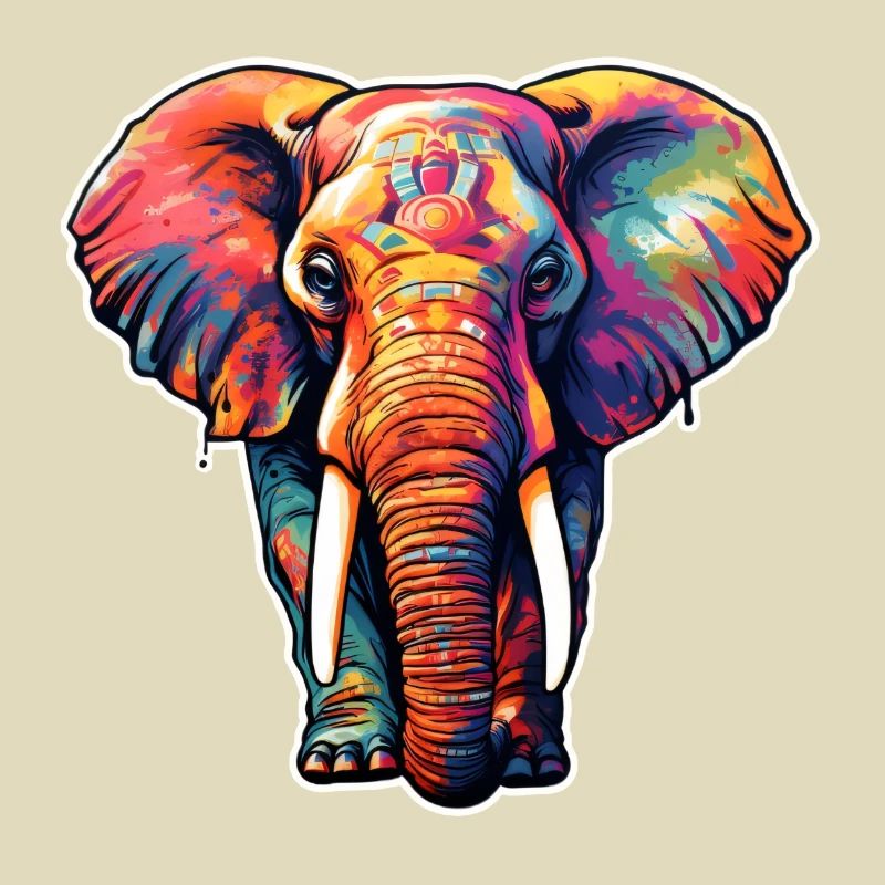 Elefant psychedelisch