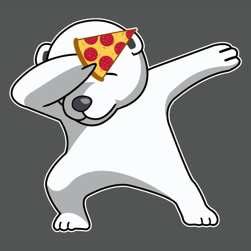 dab dabbing eisbär pizza fun geschenk bear polar