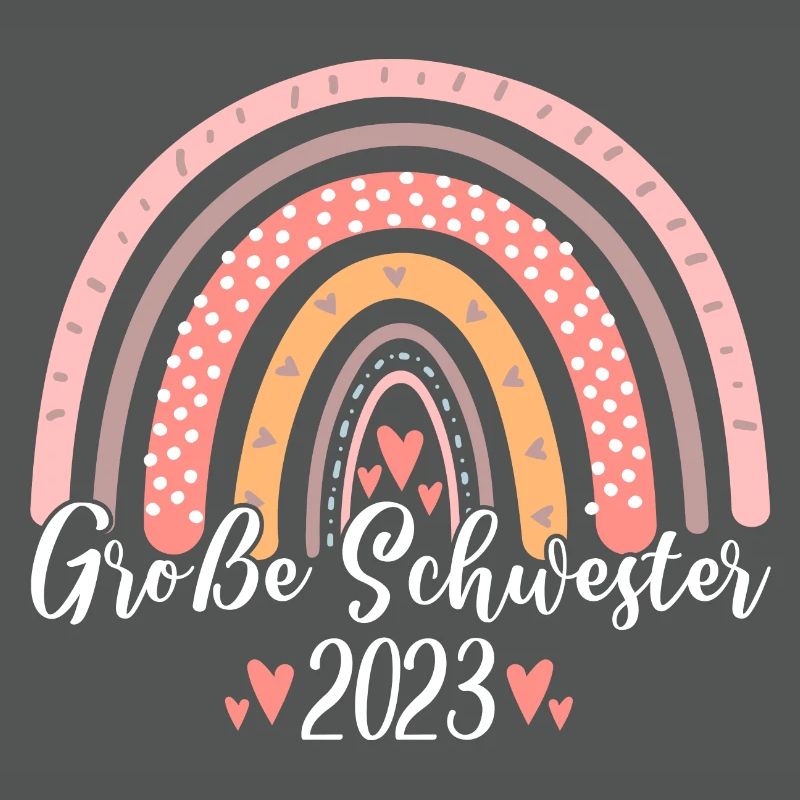 Große Schwester 2023 Boho Regenbogen Mädchen