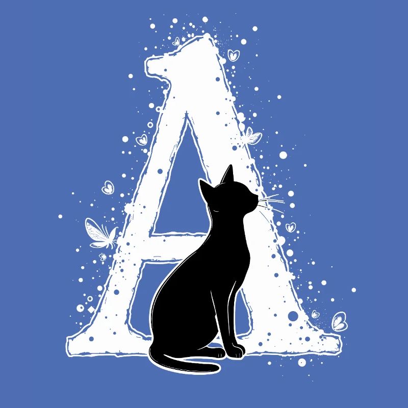 Buchstabe A mit Katze