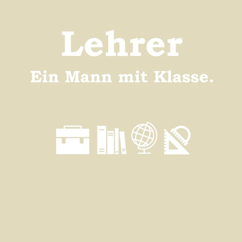 Lehrer - Ein Mann Mit Klasse Schule Geschenk Idee
