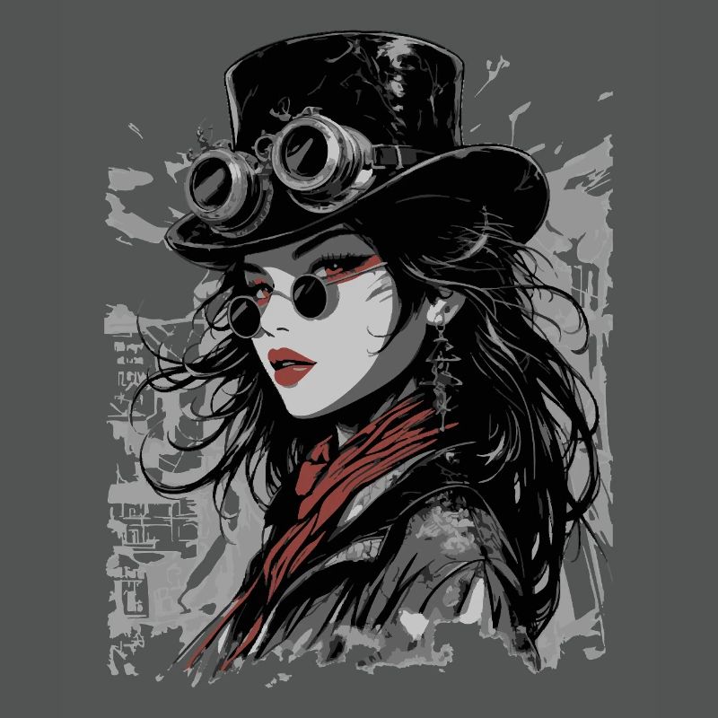 Steampunk Diva mit Goggles