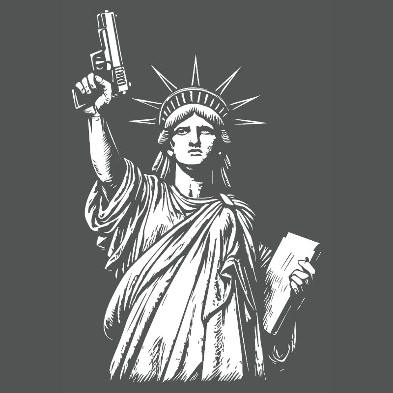 Freiheitsstatue mit einer Waffe